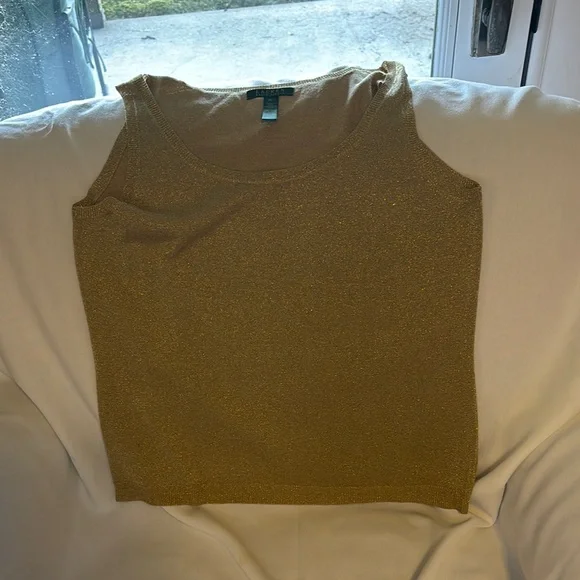 Lauren Ralph Lauren Gold Sleeveless Tank Top - Picture 3 of 3